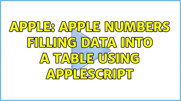 Apple: apple numbers Filling data into a table using AppleScript