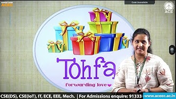 Vihaan Project : "THOFA" using HTML, CSS, Bootstrap and JavaScript - ACET. ACE Engineering College