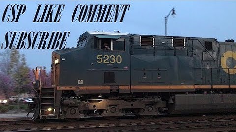 [CSXT]5230 ES40DC & 4585 SD70AC Leads W042-25 Loaded Mow Train W/A Screaming 1st Gen K5HL In Fay N.C