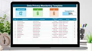 Data Privacy Monitoring Checklist in excel