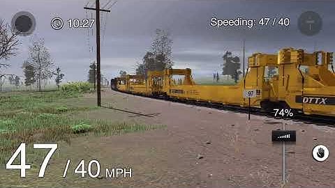 Trainz Simulator 3 Elephant style Three BNSF H2 Dash 9’s pull a empty intermodal