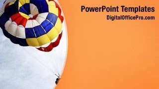 Parasailing Adventure PowerPoint Template Backgrounds - DigitalOfficePro #00020W
