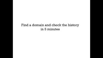 Find a deleted or expired domain and check the history in 5 minutes