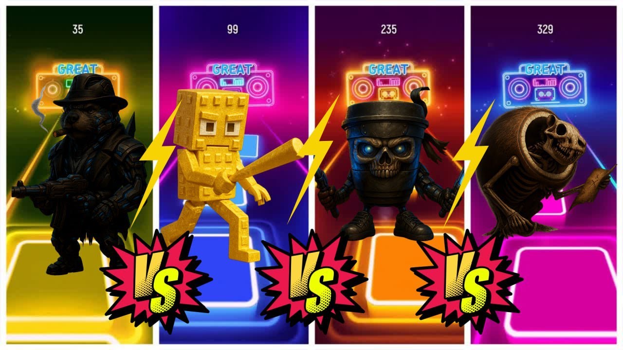 OMG! Tiles Hop – Dark Battle Begins 😱#3