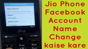 Jio Phone se Facebook Account Name kaise change kare by Technical Guru