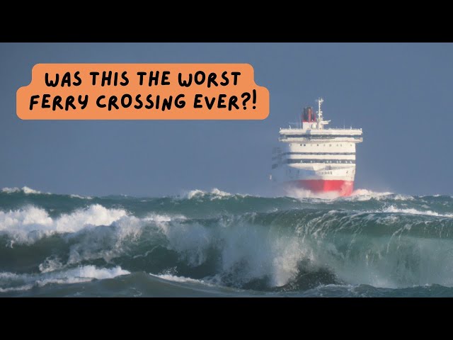Escaping the UK by the scariest ferry crossing EVER | European Van