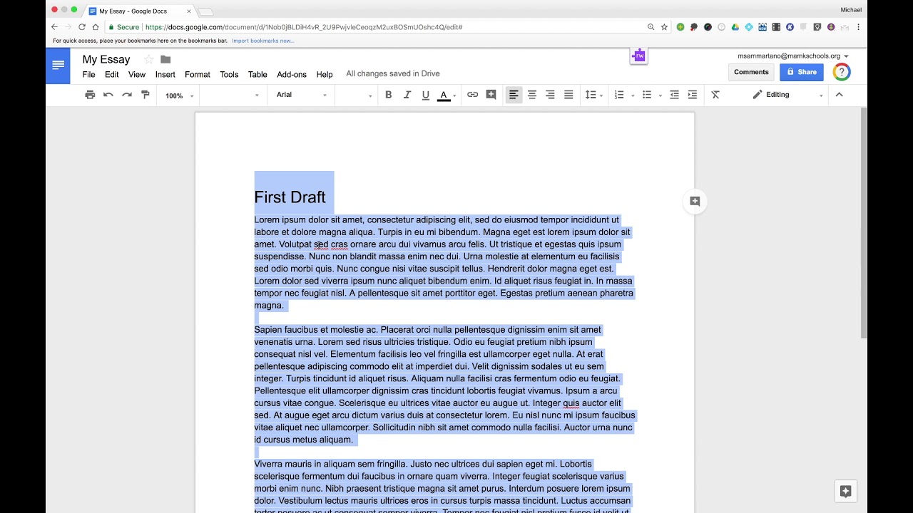 how to make assignment in google docs