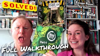 Solved! Snake Bite: Escape Room The Game Family Edition - full walkthrough with Dr Gareth and Laura