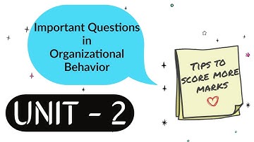 #Important Questions in OB #Unit- 2 #Bcom #BBA #MBA BCA Topic wise questions #Part 1