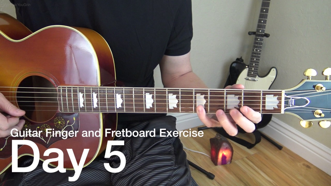 Guitar Finger and Fretboard Practice Exercise Day 5 YouTube