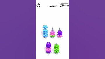 Hoop Stack Level 847 #hoops #gaming #puzzle