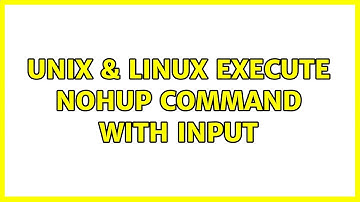 Unix & Linux: Execute Nohup command with input