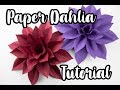 DIY Paper Dahlia Tutorial | Template #25 | Pearl Paper Flowers