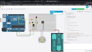 Simulação no tinkercad  e progromação no node-red com comunicação com twitter