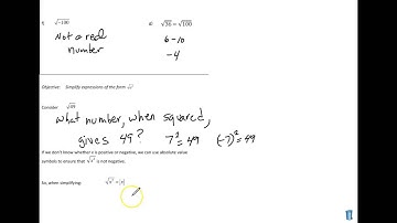 9.1 Radical Expressions and Functions (part 1)