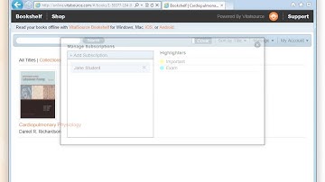 Bookshelf Online -  Manage highlights/notes subscriptions