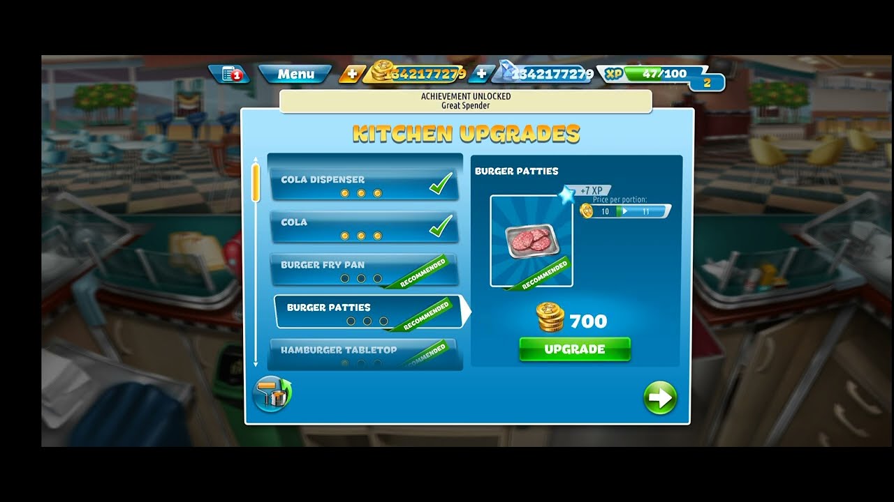 Rock & Roll Bar Kitchen Upgrades Cooking Fever Mobile Games For Girls Restaurant Master Foods Chef