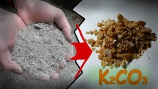 Making potassium carbonate from plant ashes