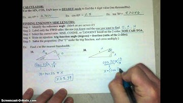 Lesson 8.4 Trigonometry Day 2 Video notes