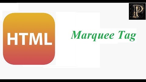 HTML Marquee Tag Explanation in Tamil
