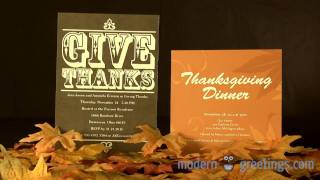 Thanksgiving Party Invitations by Modern Greetings