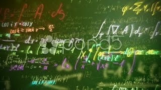 Colorful maths formulas with motion blur effect. Stock Footage