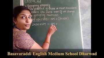 20-11-2020 / 4th std/ Maths /Properties of Multiplication /Basavaraddi English Medium School Dharwad