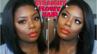 How To: Flat Iron &amp; Get Straight Flowy Hair (Tutorial)