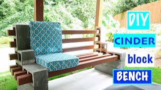 DIY‼EASY URBAN CHIC~ CINDER BLOCK BENCH☀