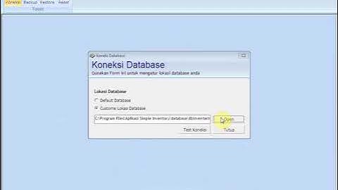 Setingan Client Pada Aplikasi Invetaris Sekolah