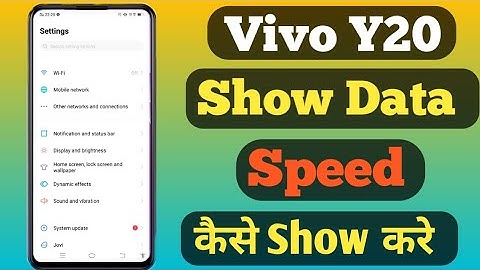 How To Show Internet Speed On Status Bar Vivo Y20 || Vivo Y20 Internet Speed Show Notificatione Bar