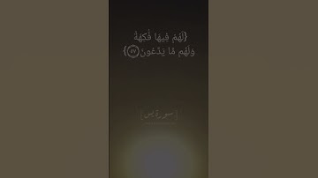 سورة يس الآية ٥٥ الى ٥٨ بصوت الشيخ هزاع البلوشي