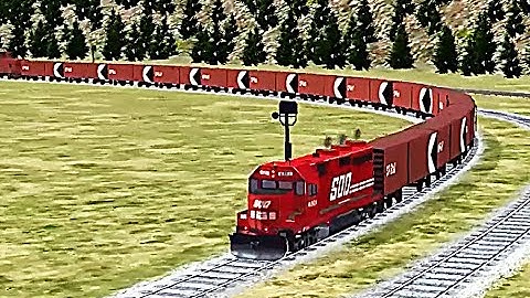 Train Sim - Mountain Pass Using EMD GP30C-2 Again - Simulasi Kereta Api