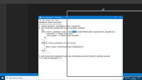 Web Programming II- #5 Membuat validasi pada Form