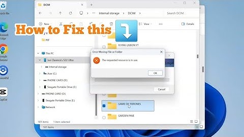 How to Fix Error Moving File or Folder - The requested resource is in use • JnC Tutorial