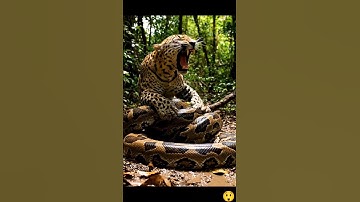 Python Attacks Leopard | Real Wild Fight for Survival 🐆⚡🐍 #youtubeshorts #animals #shorts #viral