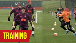 Training | United train ahead of Europa League clash in Milan | AC Milan v Manchester United