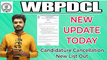 WBPDCL New UPDATE | WBPDCL Cancellation List Out 2025 | WBPDCL RESULT Kab Ayega 2025