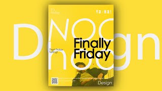 Friday Typography Poster Design In Adobe Illustrator 2026 Trend