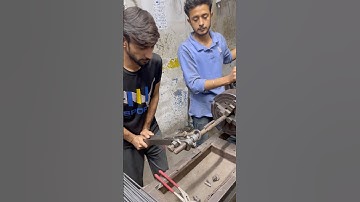 Making a double sided spring on lathe Machine #youtubeshorts