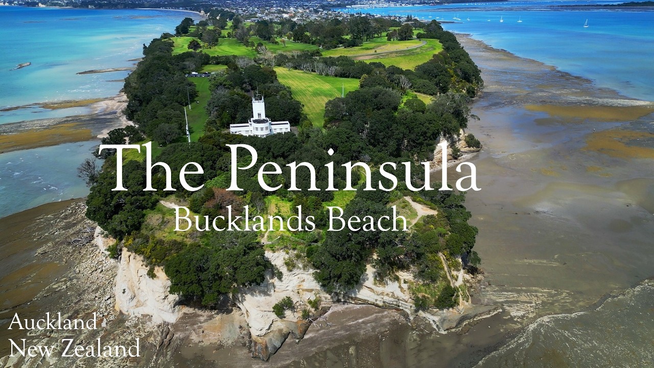 Bucklands Beach Peninsula - dreamy peaceful drone flight Auckland - New Zealand