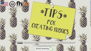 Tips for Creating Rubrics