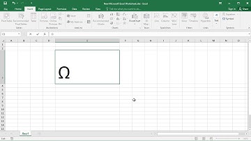How to type Ohm sign in Excel