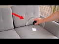 Use the pan lid! The sofa will be as good as new! Brilliant trick with cleaning the