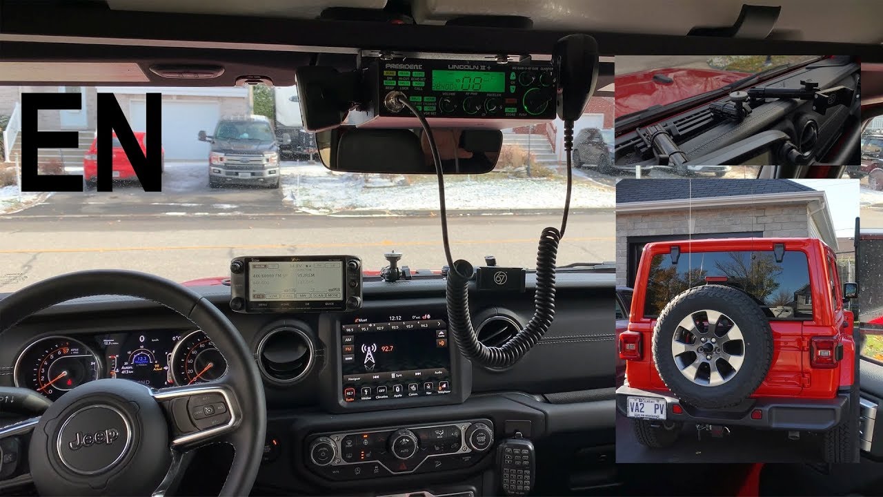Jeep Wrangler JLU Ham radio Installation - YouTube