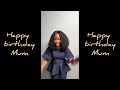 Happy birthday to My sweet Mum