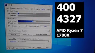 CPU-Z Benchmark (AMD Ryzen 7 1700X) - YouTube