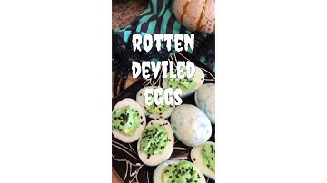 Halloween Rotten Wasabi Deviled Eggs