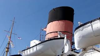 QUEEN MARY Looking at her Lifeboats and bow