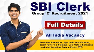 SBI Clerk Recruitment 2021 | Group C Post | Full Details
